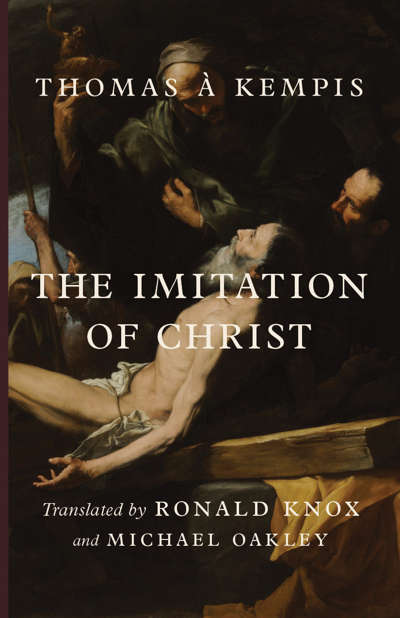 Religious book cover titled The Imitation of Christ by Thomas a Kempis