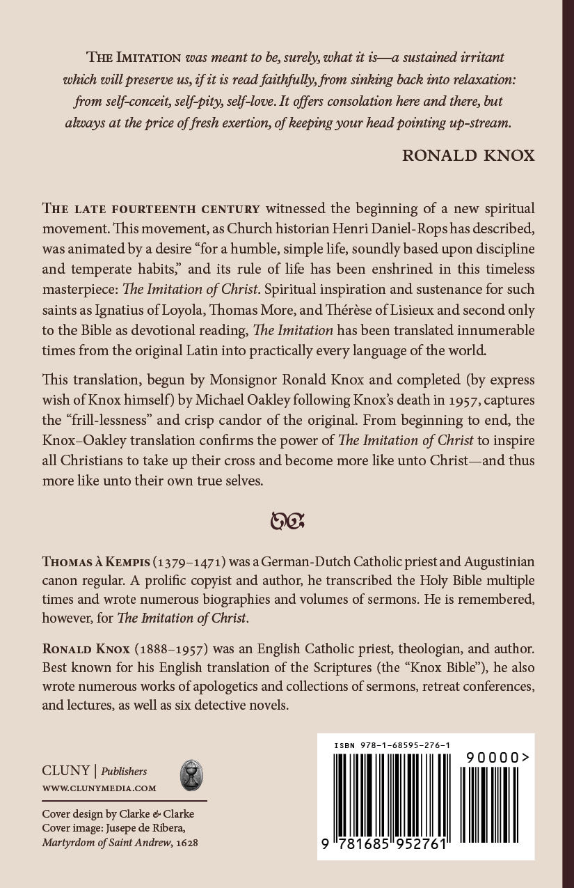 Religious book back cover with barcode and descriptive text