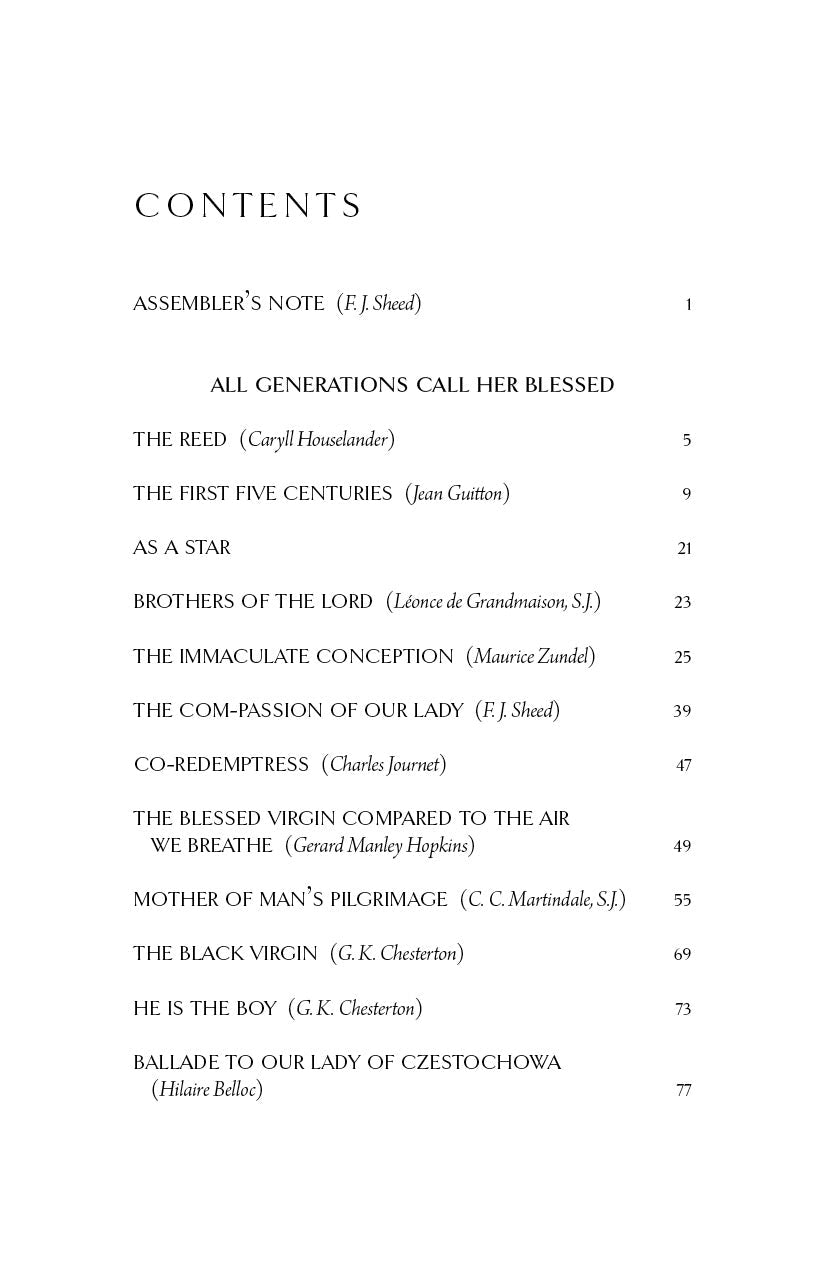 Book contents page listing sections with page numbers, starting with Assemble's Note