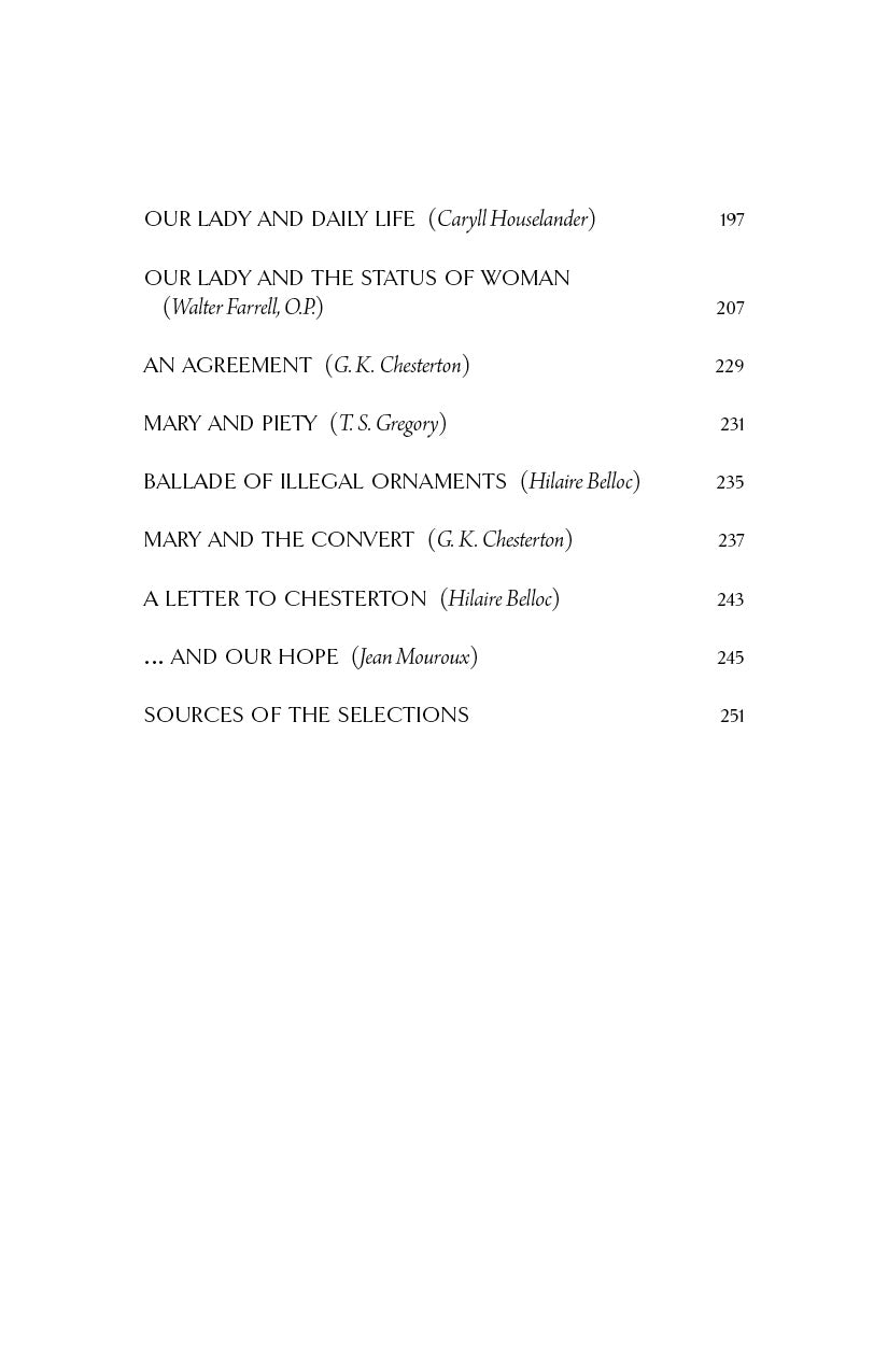 Book contents page continuing section list with page numbers and author names