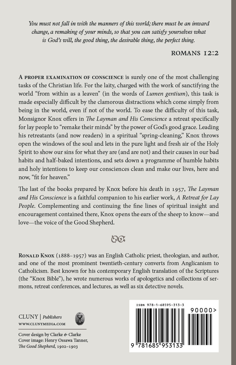 Retreat book back cover with summary text and barcode, Ronald Knox