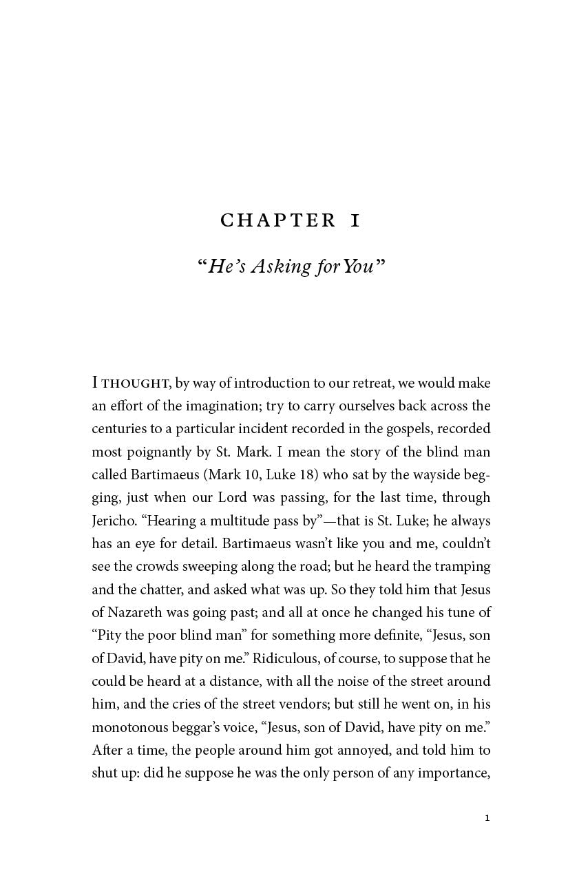 Retreat book chapter page titled “He’s Asking for You”