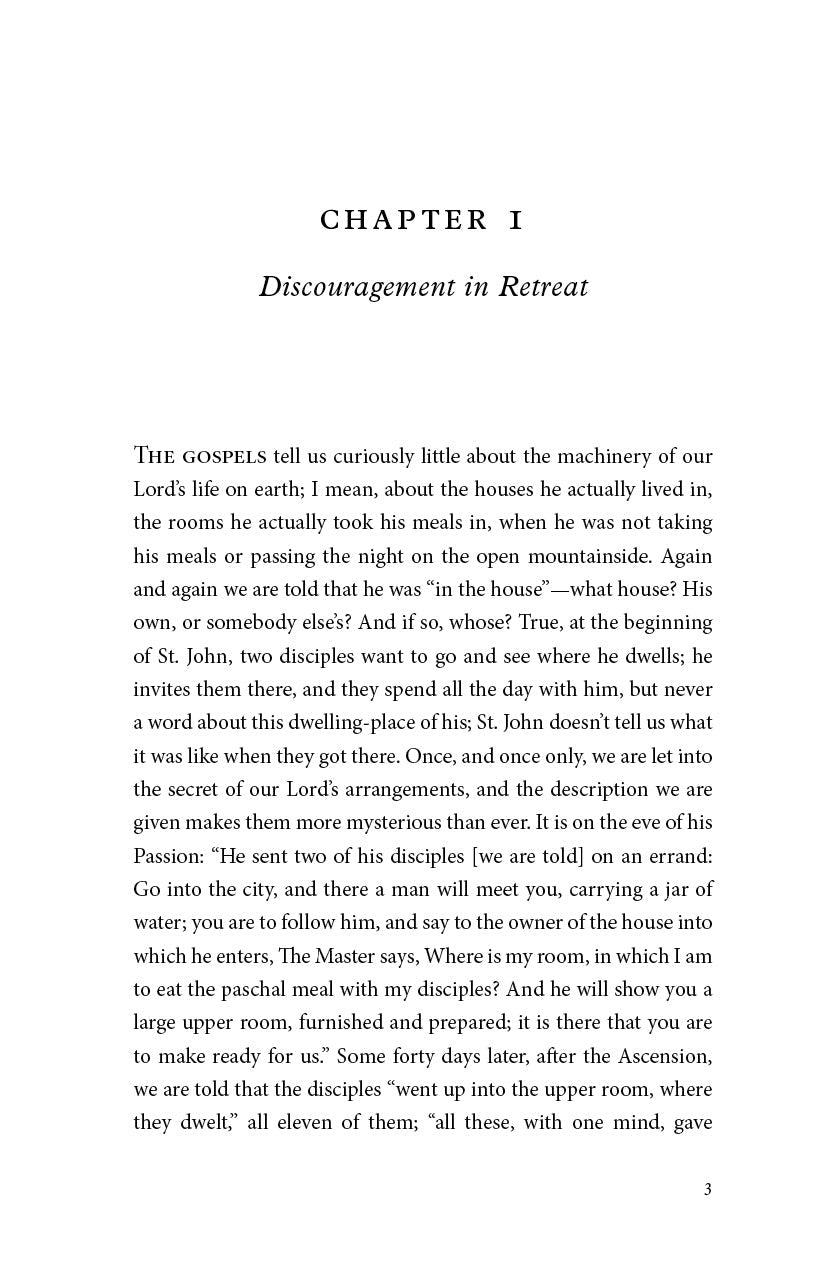 Religious book chapter page, Chapter 1: Discouragement in Retreat, printed text