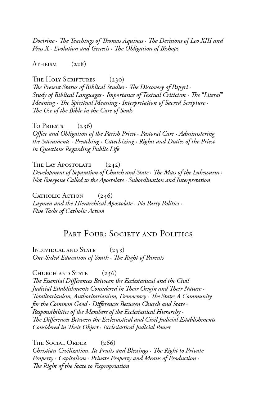 Book contents page with chapter titles for religion and society, with page numbers