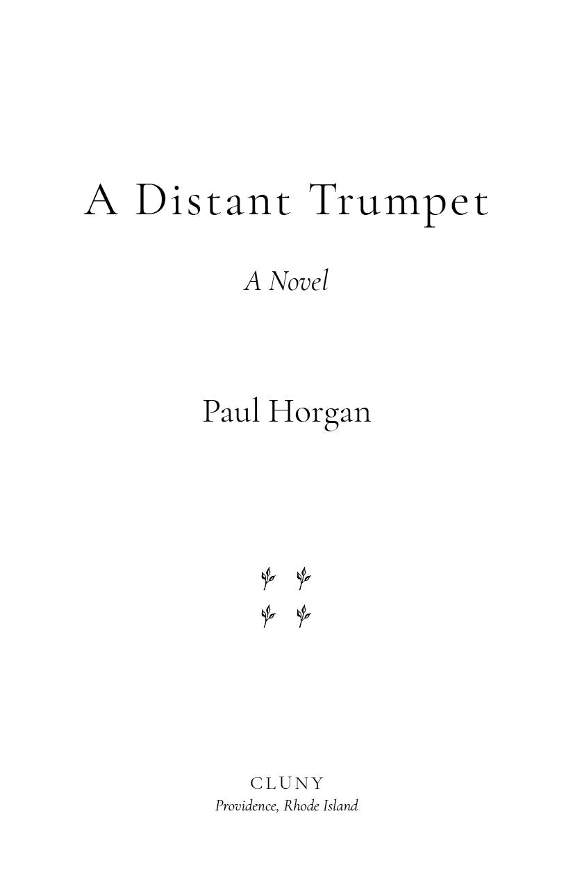 Novel title page with Paul Horgan and Cluny Publishing