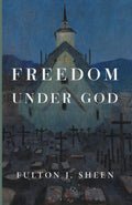 Book cover featuring title, Fulton J. Sheen, cross, and chapel illustration