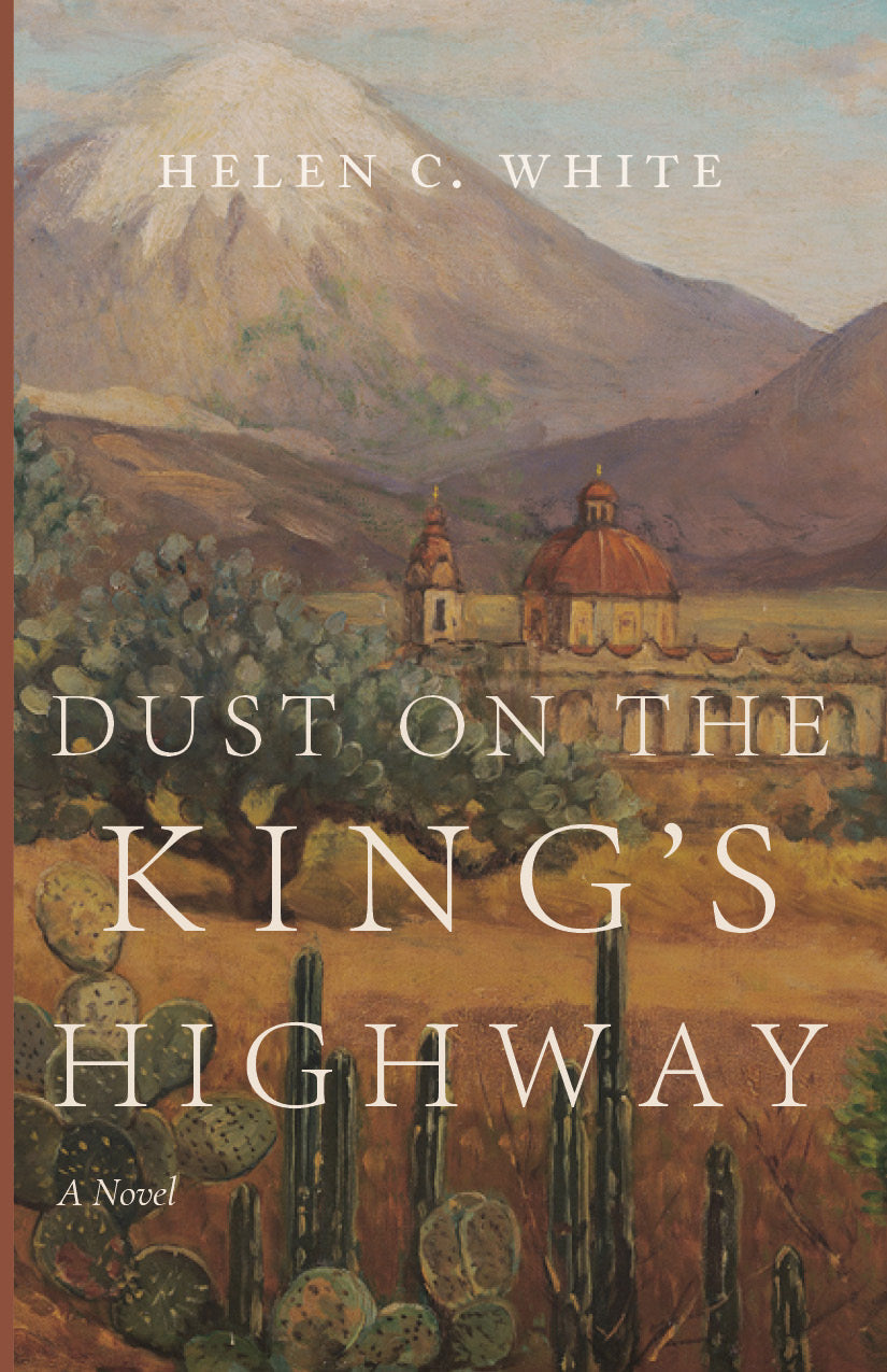 Novel book cover with desert landscape and title text, author name Helen C. White