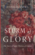 Storm of Glory book cover with red floral artwork and large title text