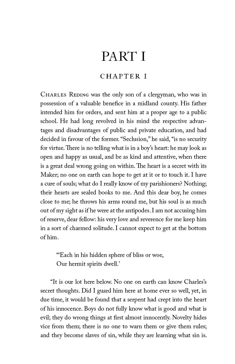 Book interior page showing Part I, Chapter I headings and paragraph text