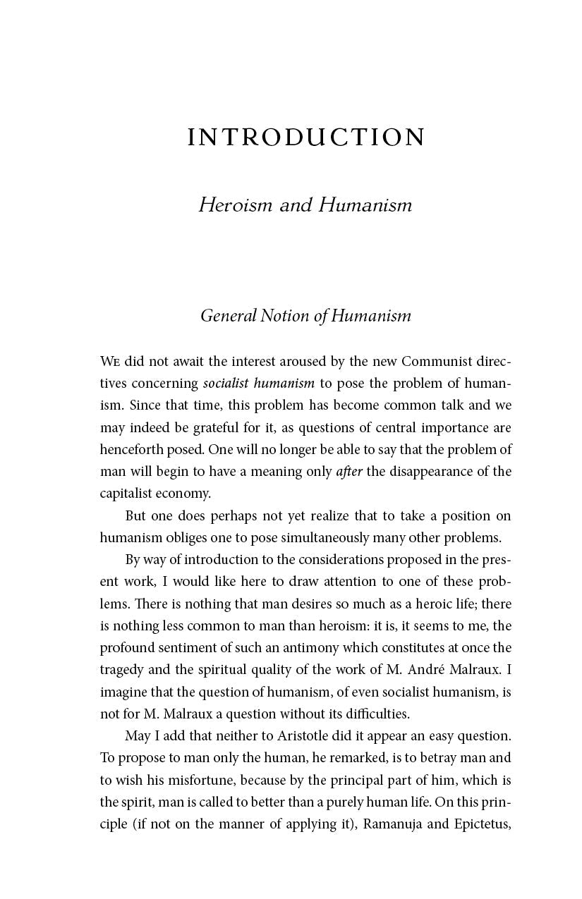 Integral Humanism book introduction page with headings and paragraph text