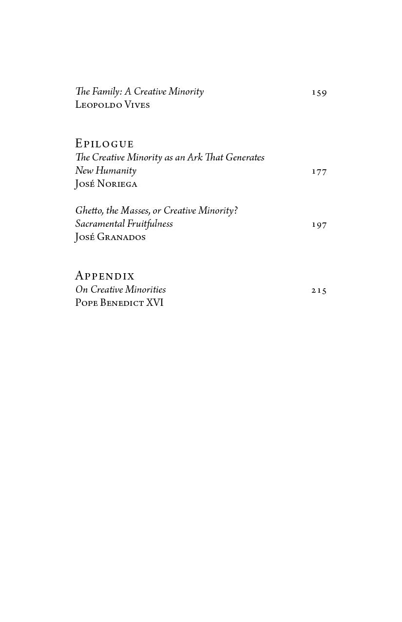 Book contents page listing epilogue and appendix with page numbers