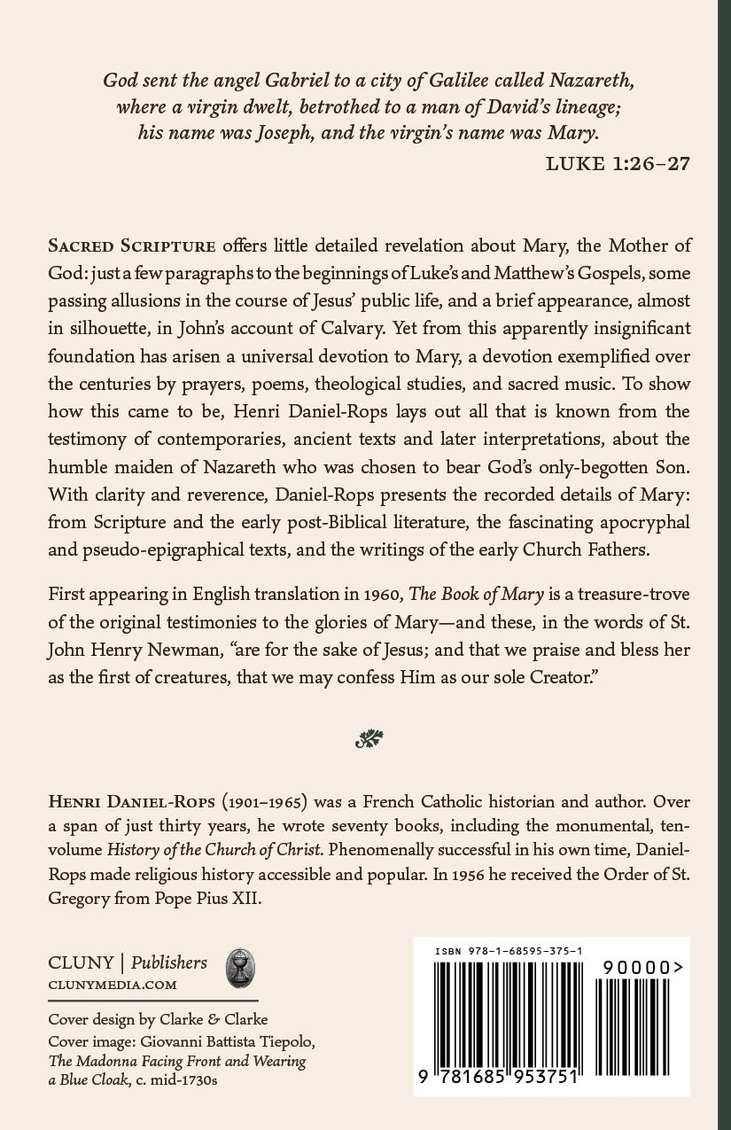 Religious book back cover with description text and barcode at bottom