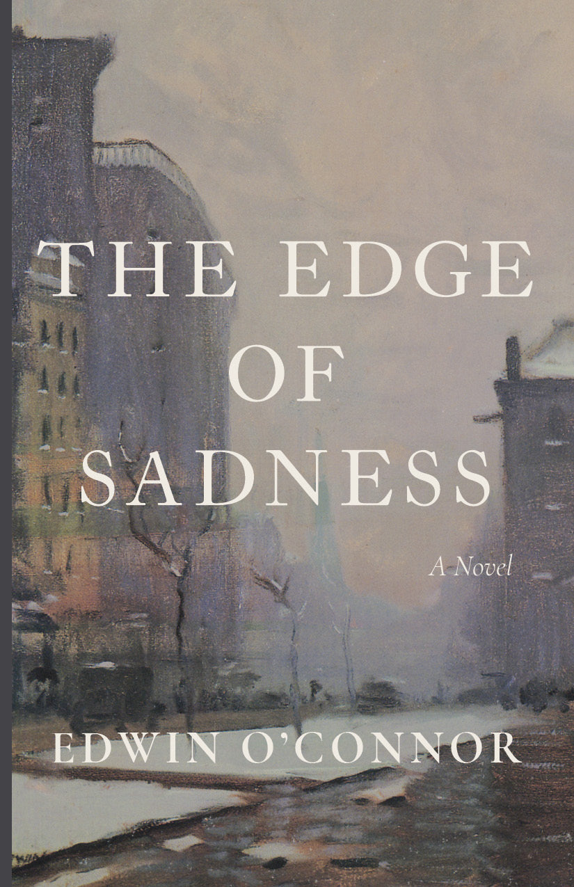 Novel book cover with large title, author name, and river scene