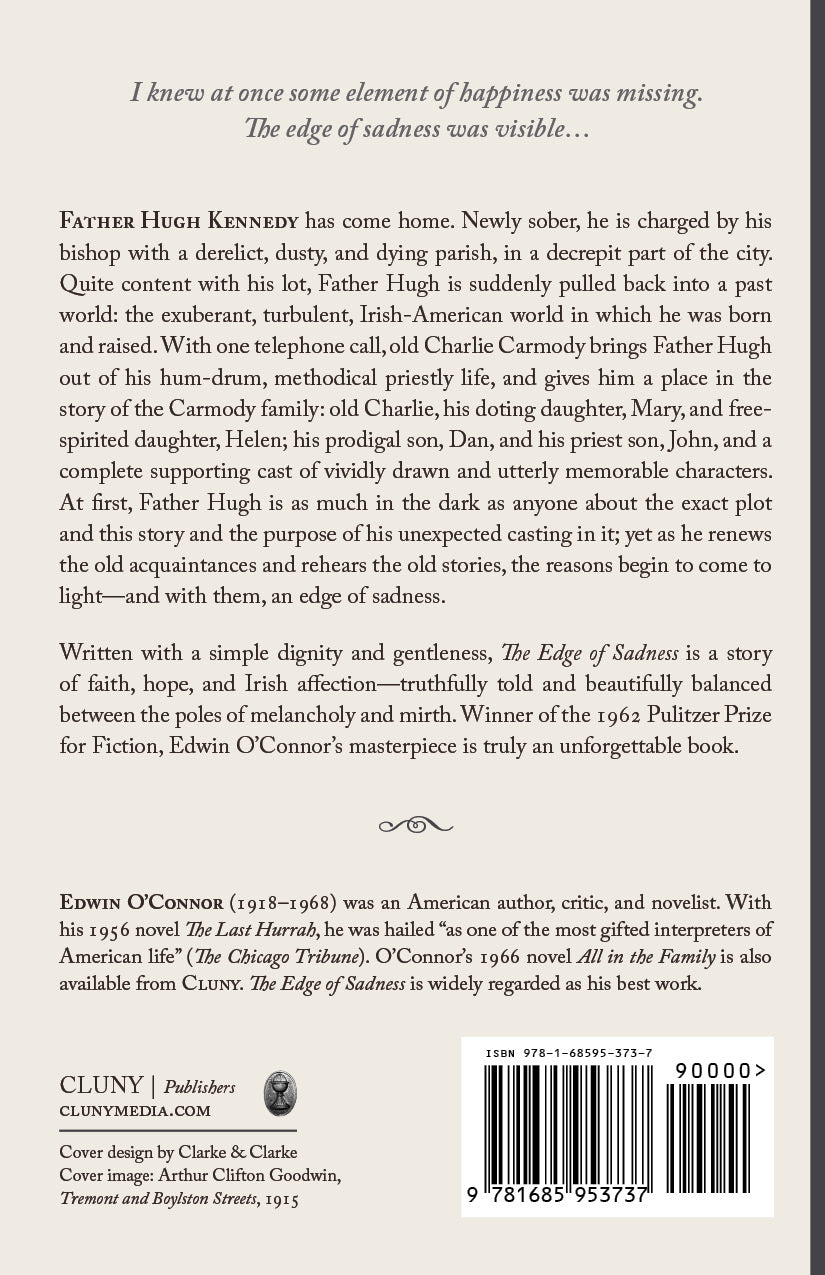 Novel back cover with book description, author bio, and barcode info