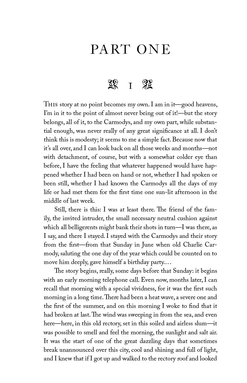 Novel interior page headed 'PART ONE' with paragraph text