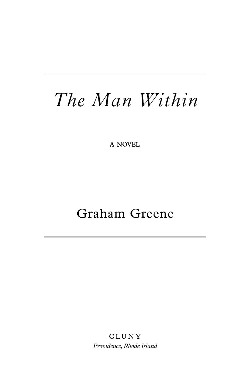 Novel title page with heading, author name, and Cluny imprint