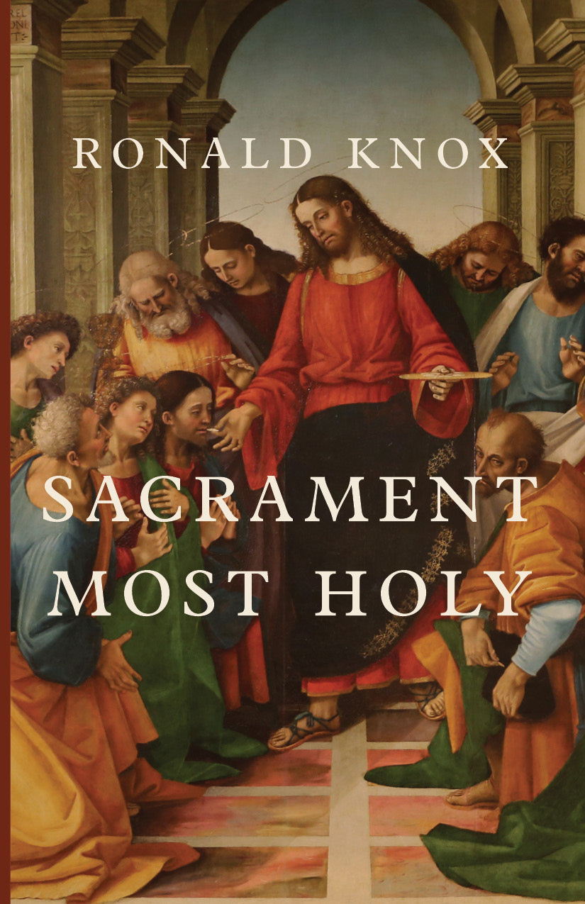 Book cover for Sacrament Most Holy with religious scene and title text