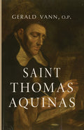 Saint Thomas Aquinas book cover with saint portrait and large title text
