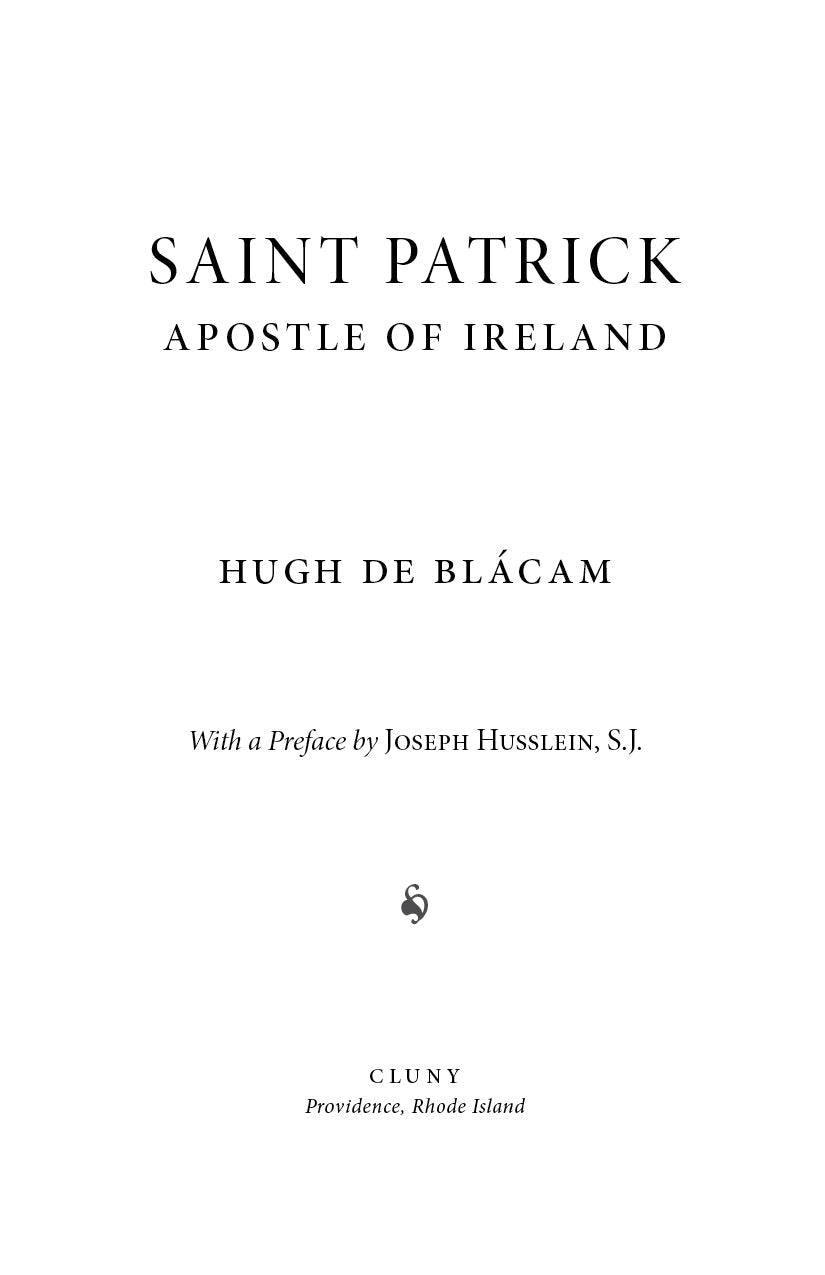 Book title page with “SAINT PATRICK APOSTLE OF IRELAND” and author name