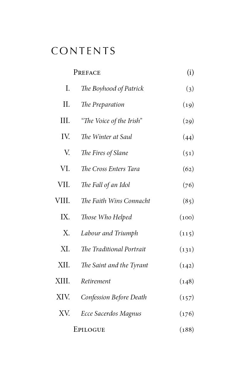 Book contents page listing chapter sections with numbered titles