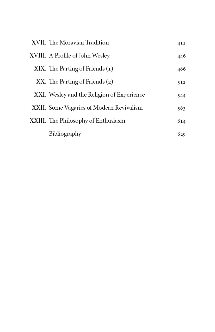 Book contents continuation page with chapter headings and page numbers