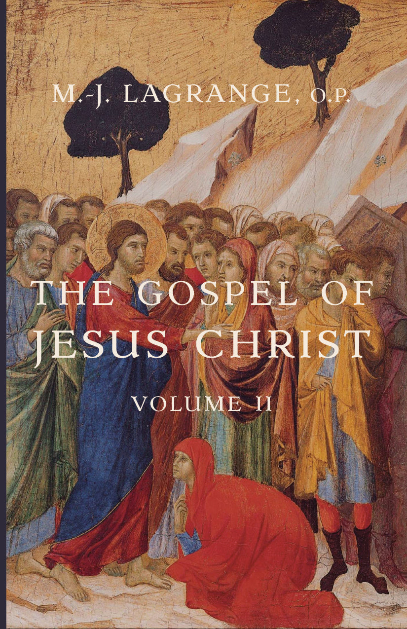 Religious book cover with illustrated biblical scene, Volume II title, M.-J. Lagrange