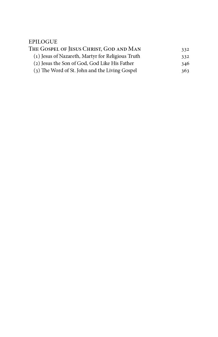 Religious book epilogue page with heading and brief final passage list
