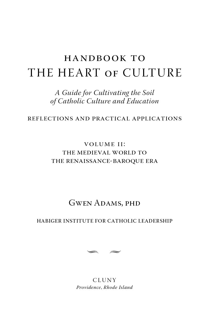 Book title page for Handbook to the Heart of Culture, Volume II