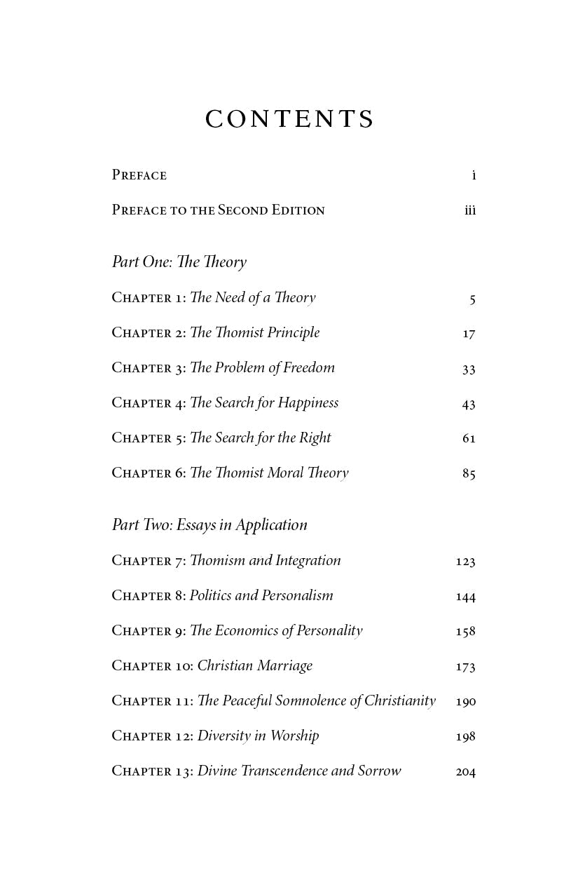 Book contents page listing chapters and section headings