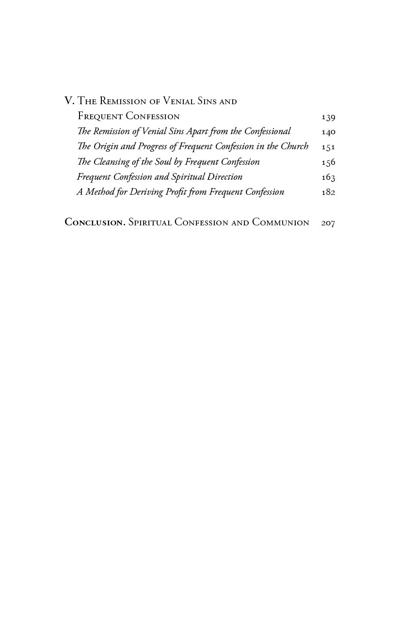 Book contents continuation with section V and conclusion headings; page text.