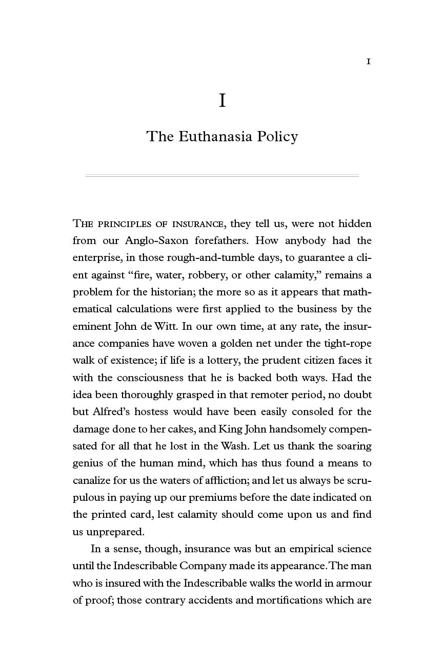 Chapter page opening The Euthanasia Policy with paragraph text
