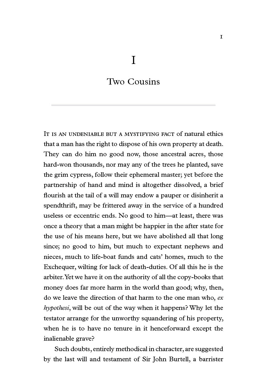 Book page titled "I Two Cousins" with paragraph text