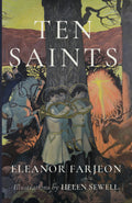 Ten Saints book cover with illustrated saints, large title, and author text