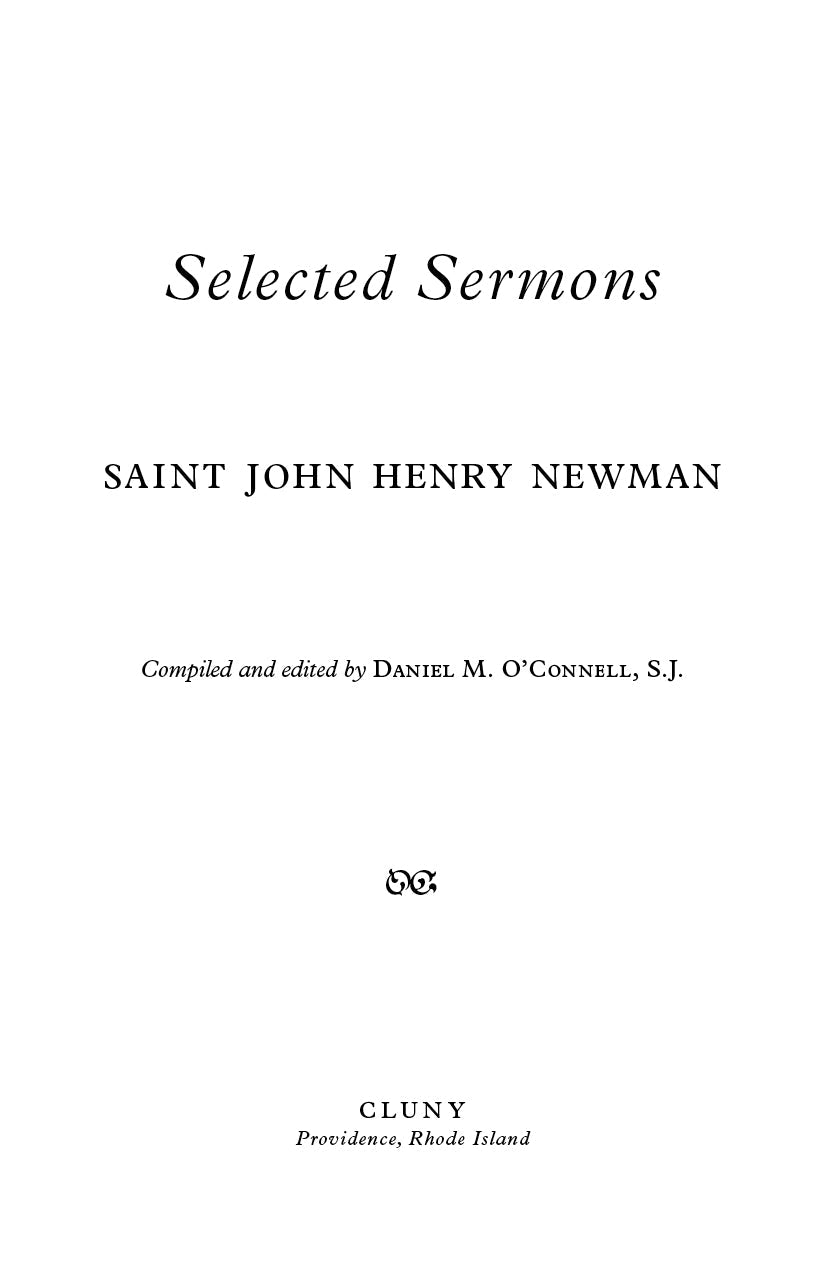 Selected Sermons title page with Saint John Henry Newman and Daniel O'Connell