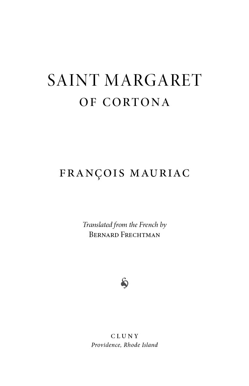 Saint Margaret of Cortona title page with François Mauriac and translator credit