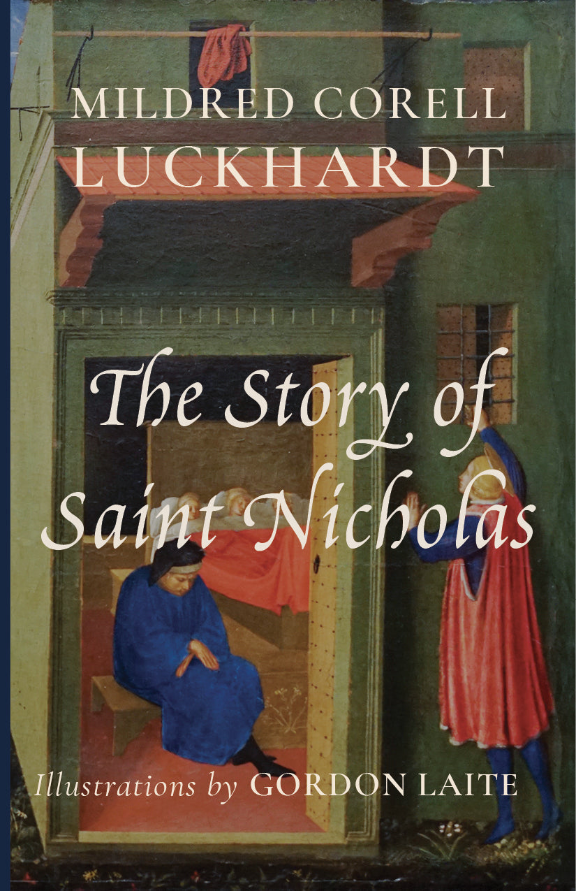 Illustrated storybook front cover with ornate title and doorway figures
