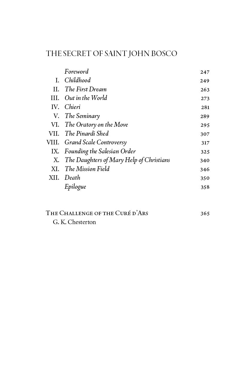 Book contents continuation page with more chapter listings and page numbers