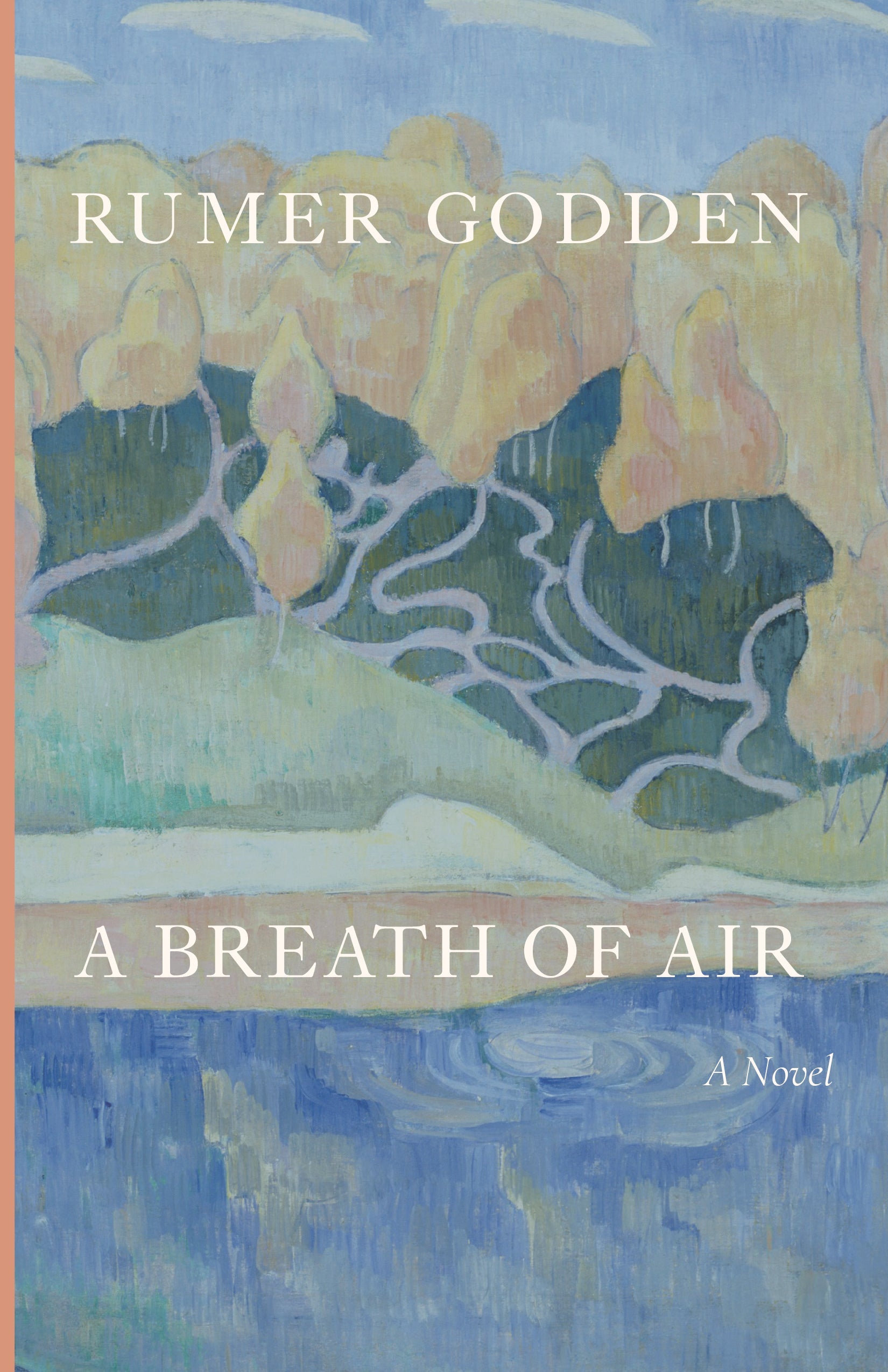 Novel book front cover with abstract blue ocean illustration