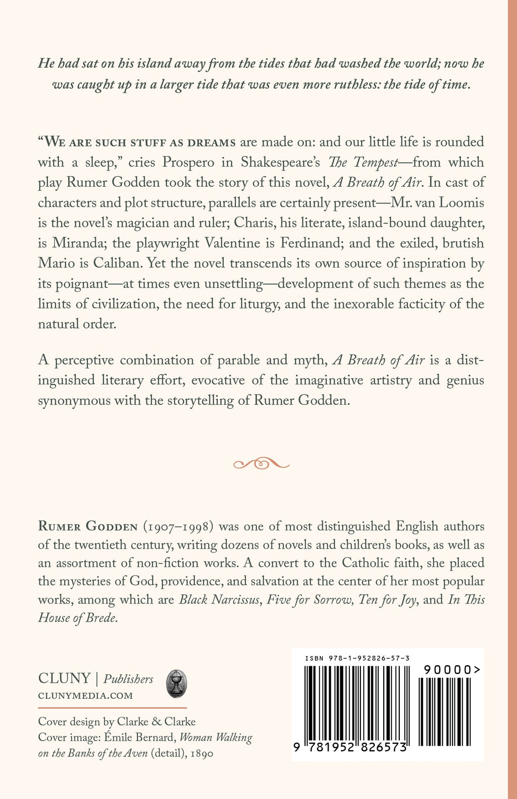 Novel book back cover with synopsis, publisher mark, and barcode