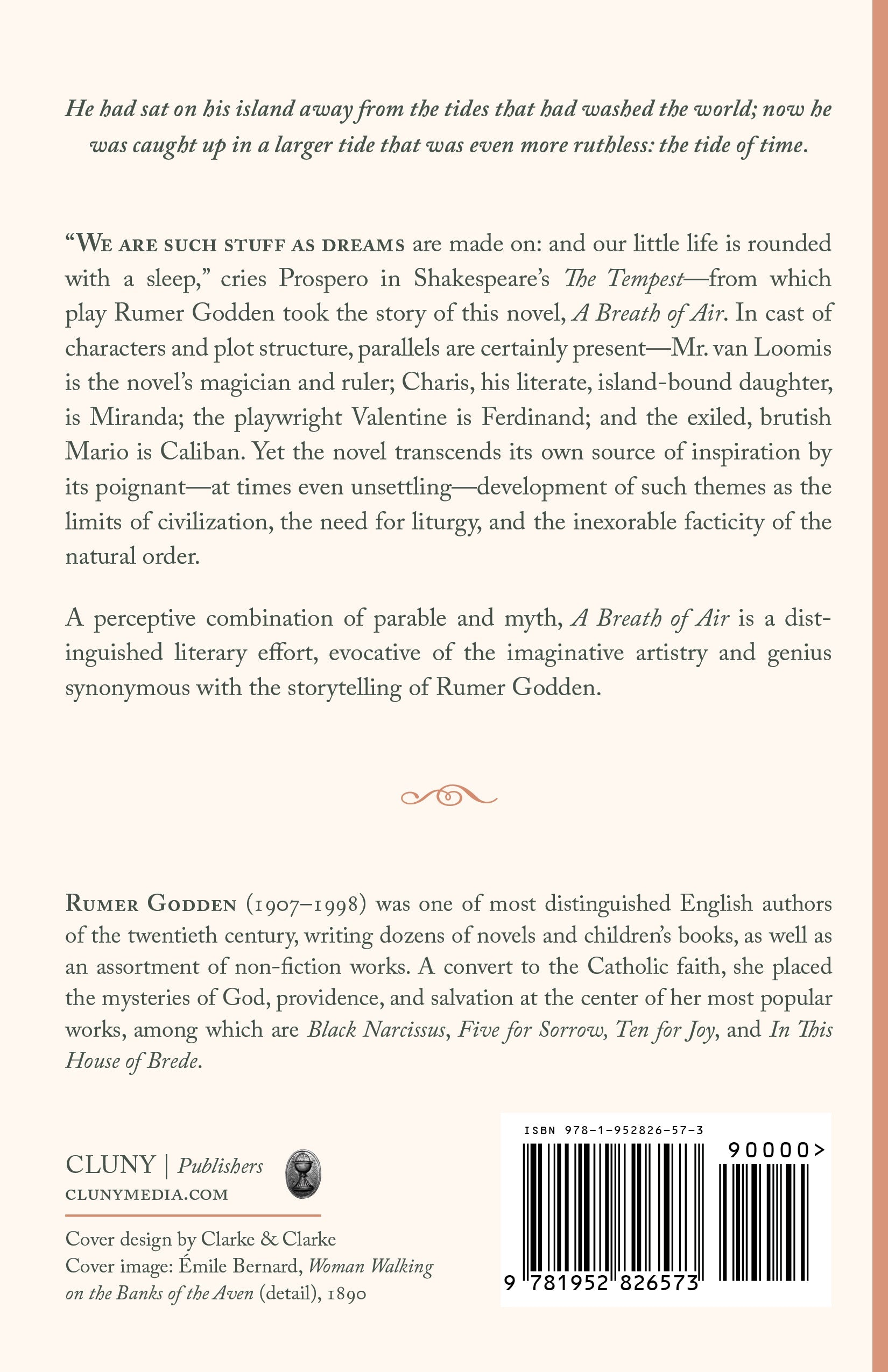 Novel book back cover with synopsis, publisher mark, and barcode