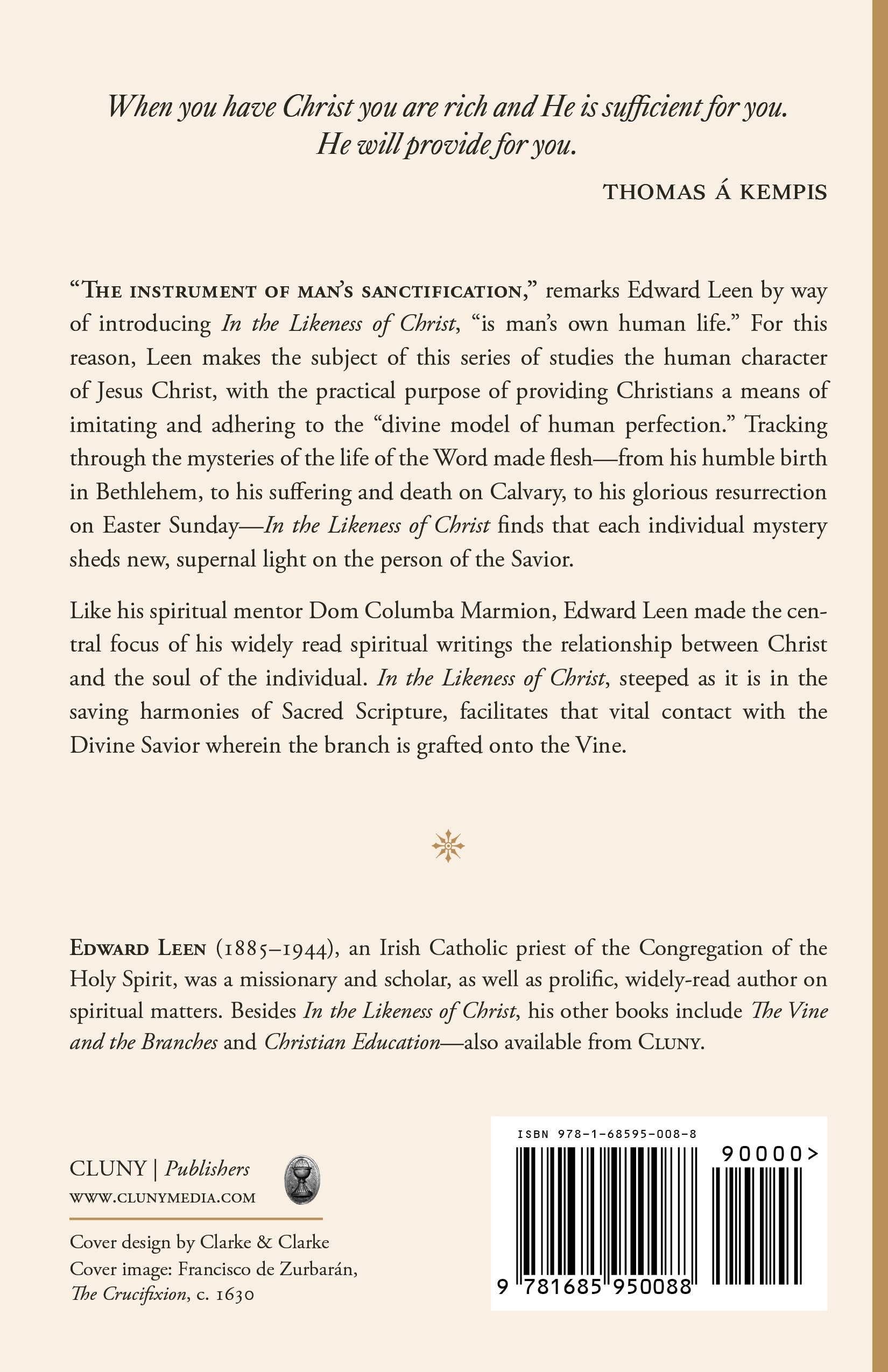 Book back cover with devotional text and barcode