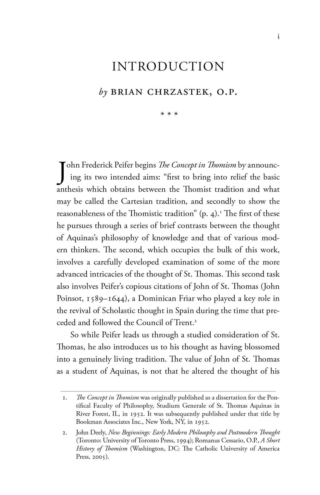 Introduction page by Brian Chrzastek, O.P. with opening text