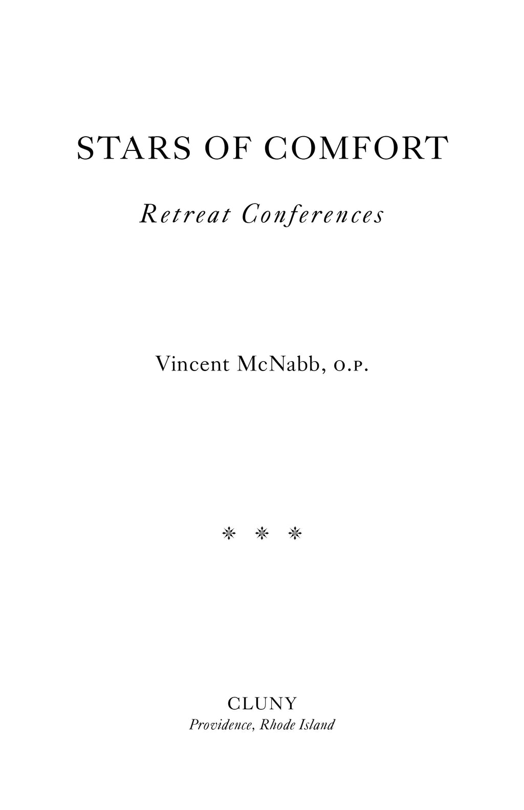 Book title page with retreat conferences subtitle and author name