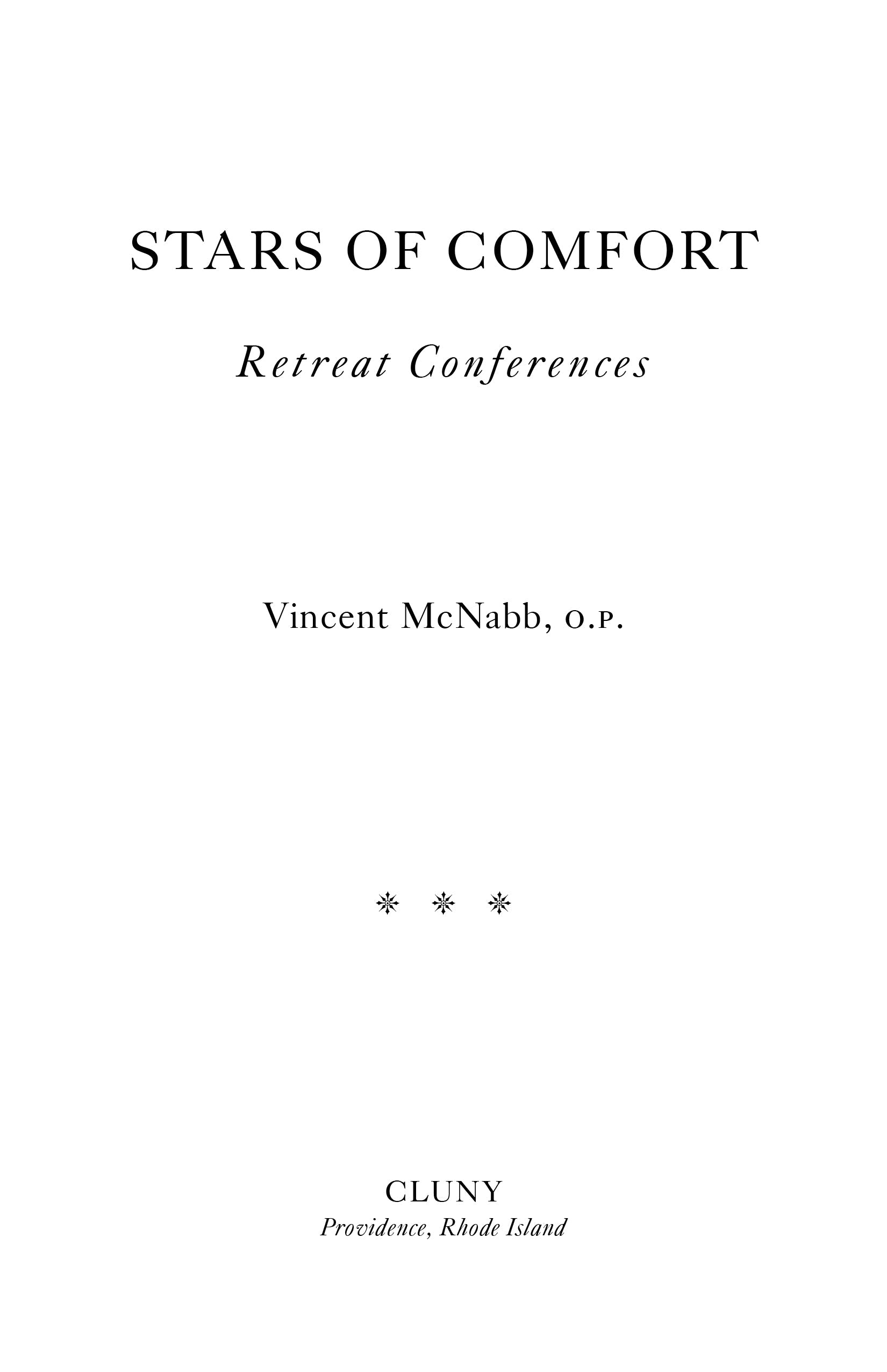 Book title page with retreat conferences subtitle and author name