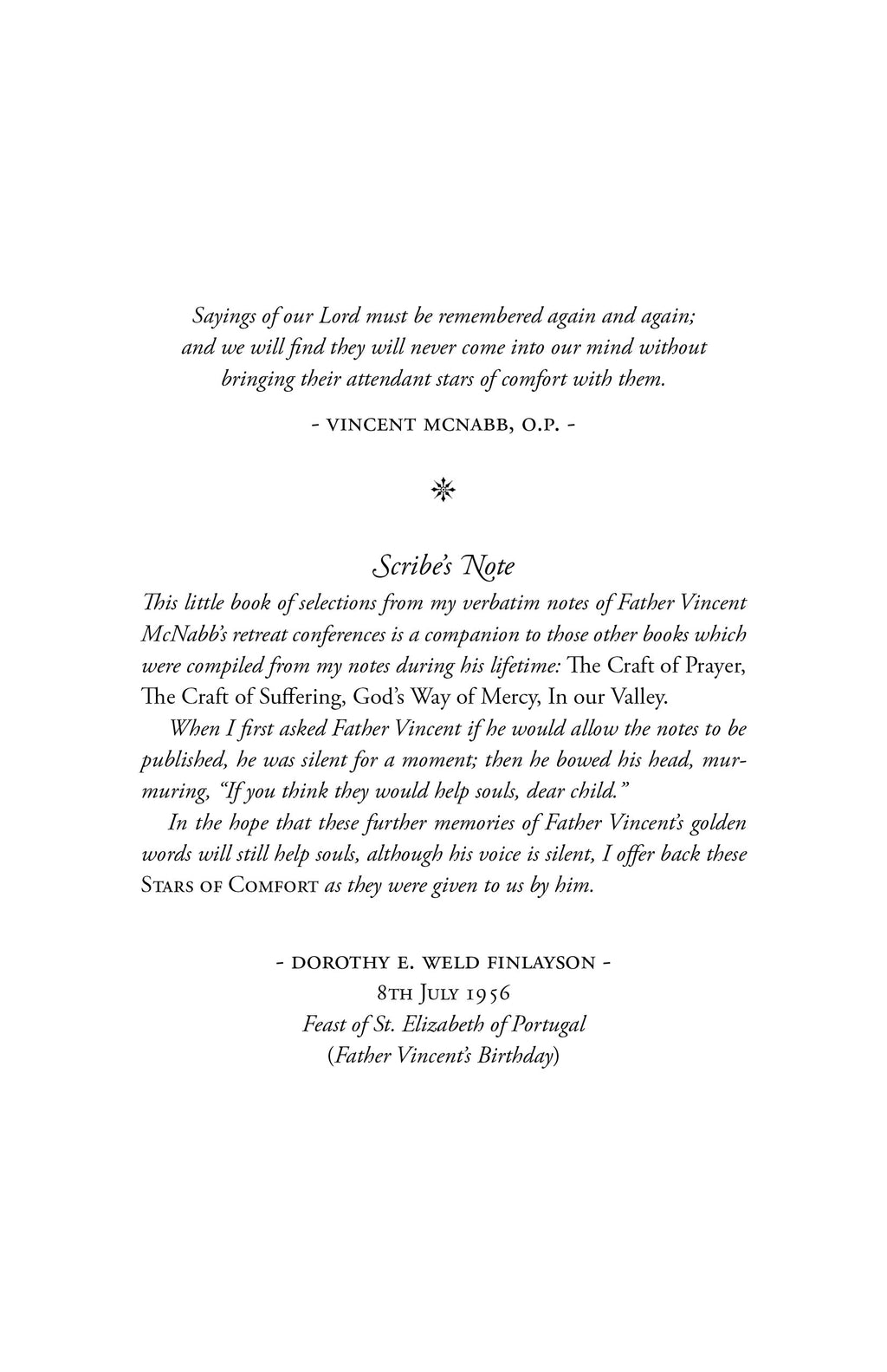 Book page with quote, Scribe’s Note heading, and author credit