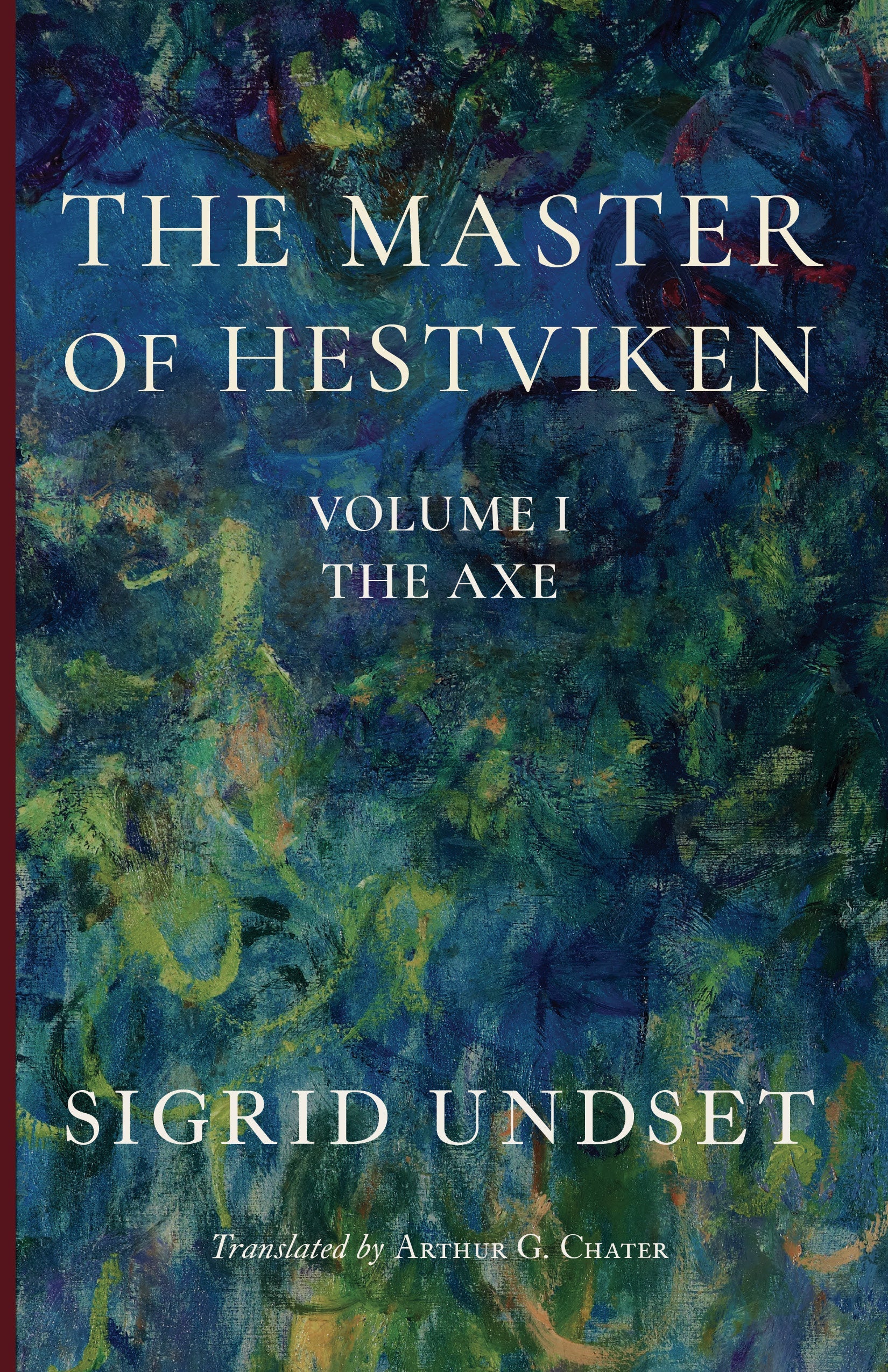 Book Volume I cover for The Axe with title text and Sigrid Undset