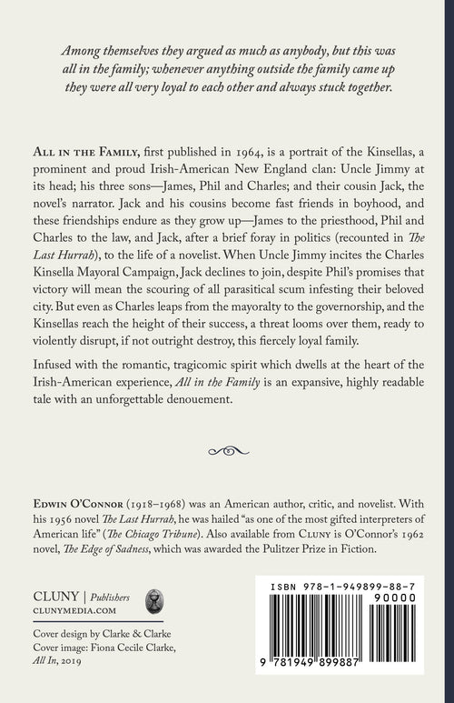 Novel back cover with paragraphs and a barcode near the bottom edge.