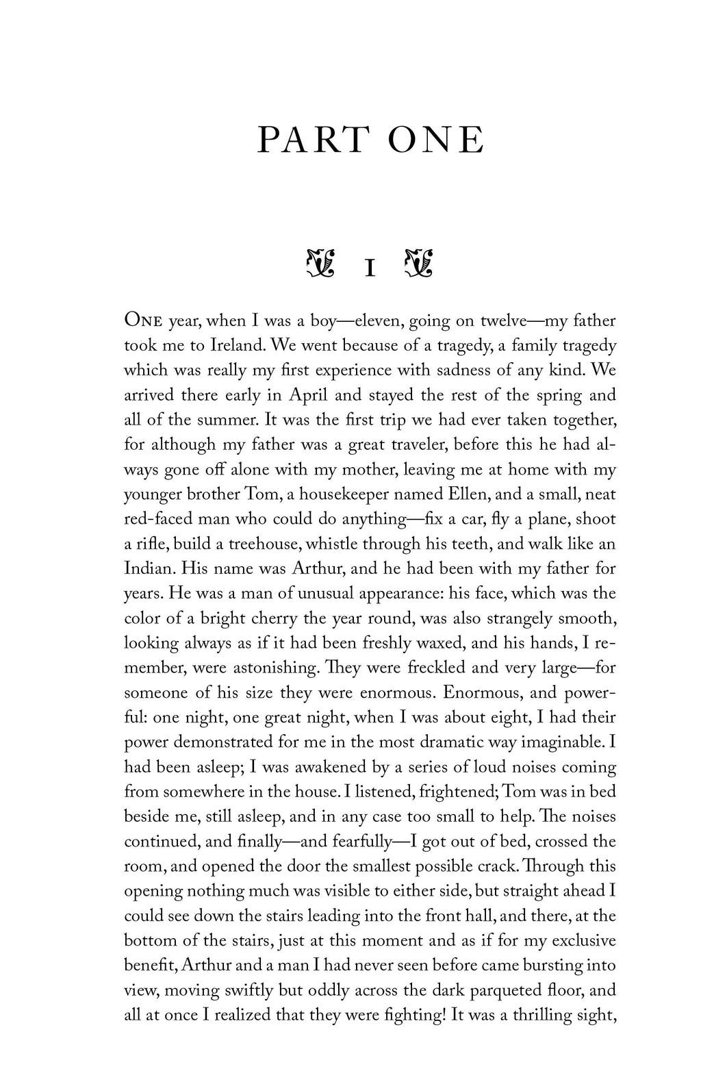 Book page with 'PART ONE' header and dense paragraphs of text.