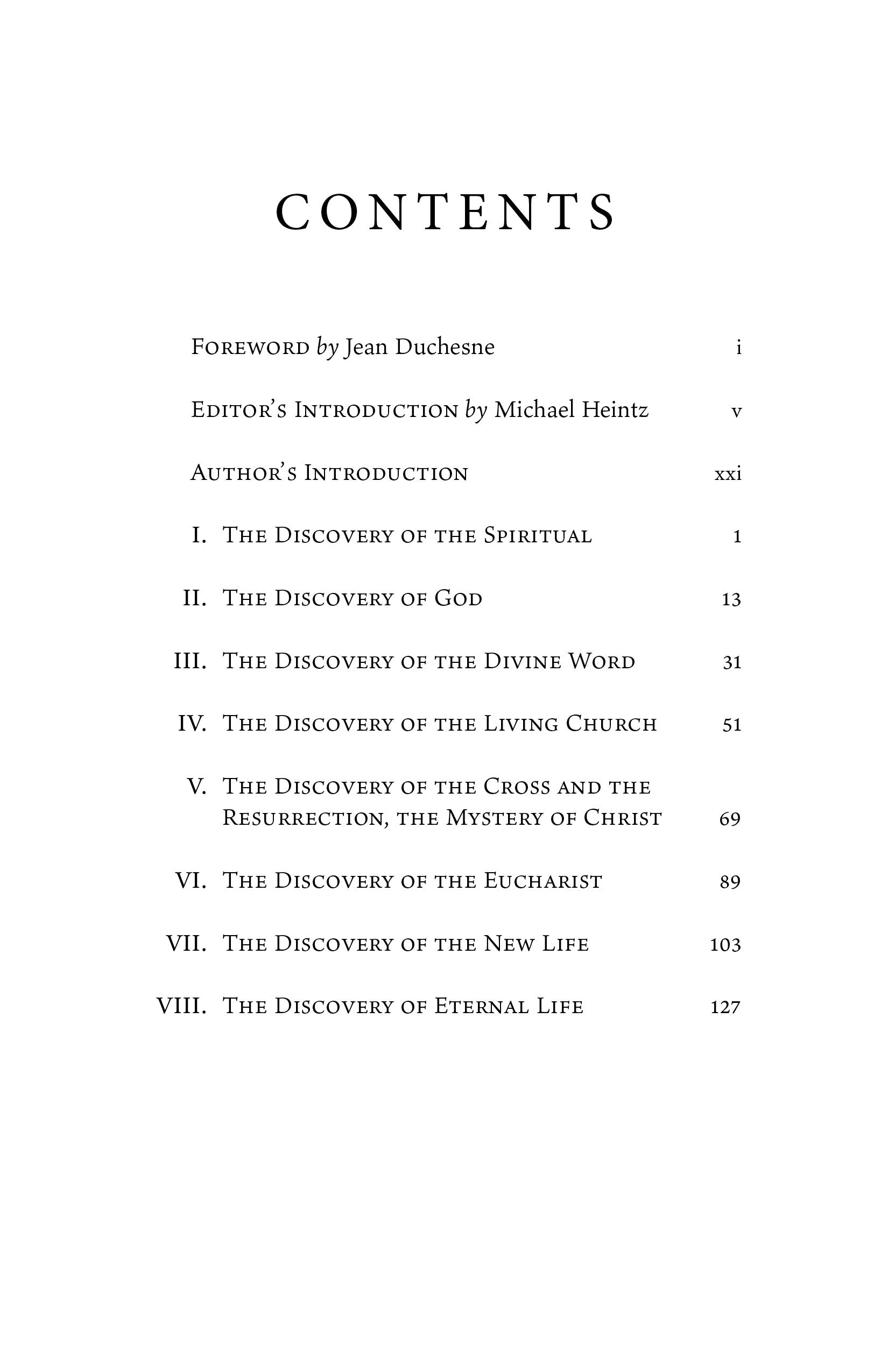 Hardcover book contents page listing chapters and page numbers