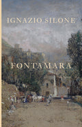 Fontamara novel book cover with scenic village artwork and title text